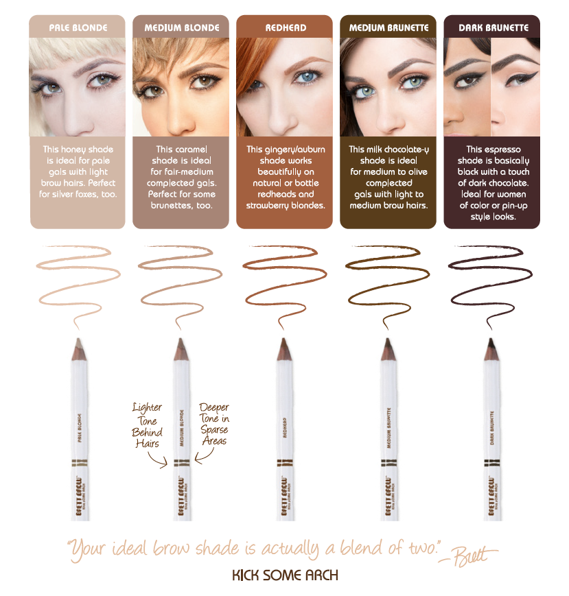 Brett Brow Duo Shade Pencil Pale Blonde Brett Glam Beauty